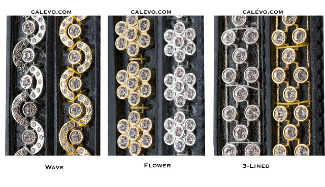 Schumacher - Stirnband mit Wave- / Flower- / 3-lined Crystals