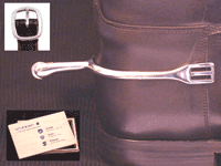 St�bben - Feine Ballrad-Edelstahlsporen mit Lederriemen