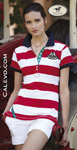 euro-star - ladies striped poloshirt CHARLIZE