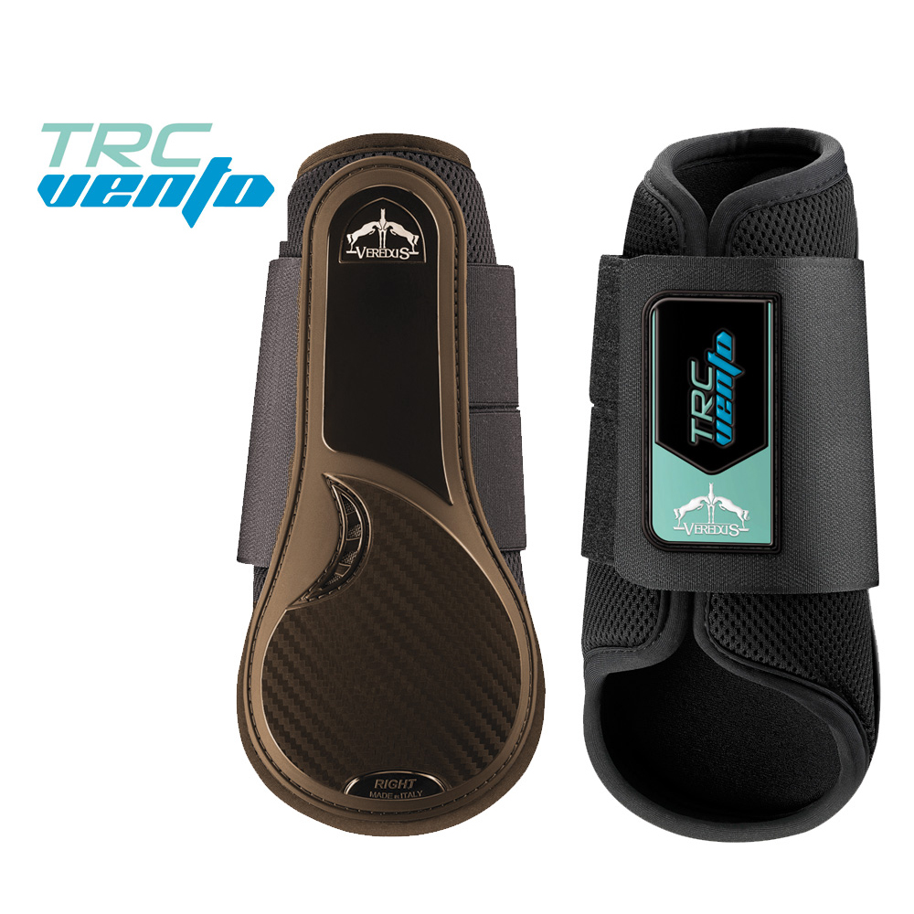 Veredus Gamaschen Carbon Gel Vento Front vorne doppelte Belüftung schwarz+braun 