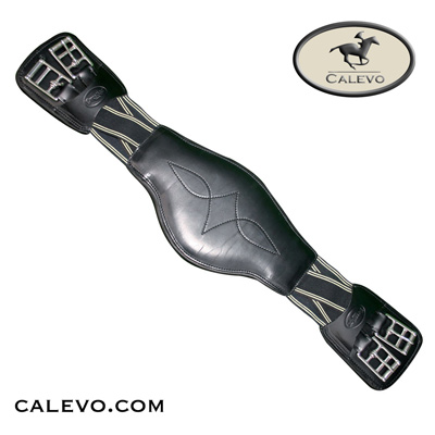 Prestige - leather dressage girth with crossed elastic A043 CALEVO.com Shop