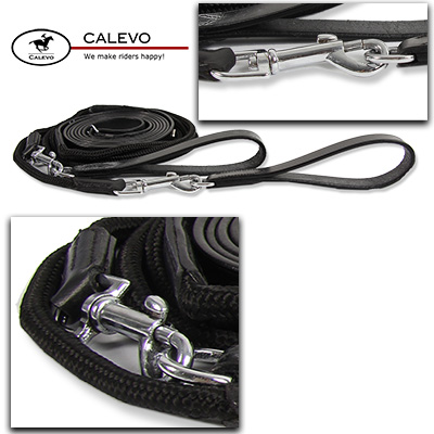 Leather draw reins with round nylon rope CALEVO.com Shop