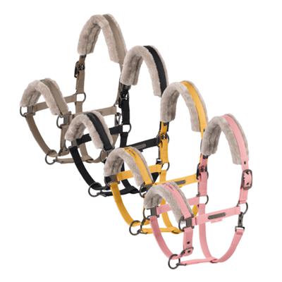 Eskadron - headcollar DOUBLE PIN FAUX FUR - PLATINUM 2025 CALEVO.com Shop