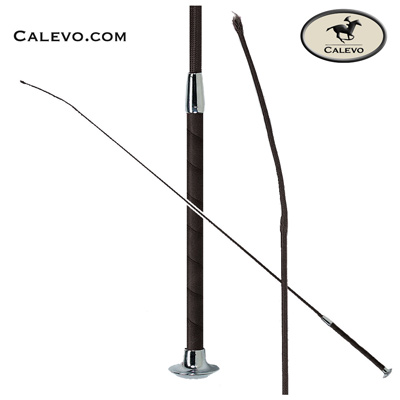 Fleck - Dressage whip with leather handle and nick fittings CALEVO.com Shop