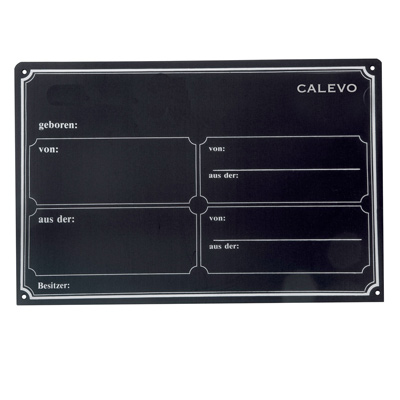 Boxenschild aus Metall -- CALEVO.com Shop