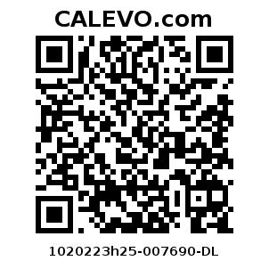 Calevo.com pricetag 1020223h25-007690-DL