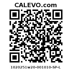 Calevo.com Preisschild 1020251w20-001010-SP-L