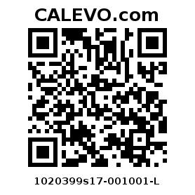 Calevo.com pricetag 1020399s17-001001-L
