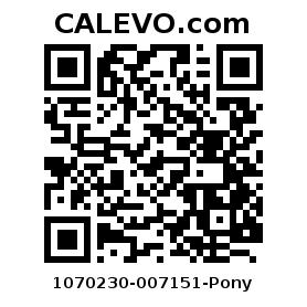Calevo.com Preisschild 1070230-007151-Pony