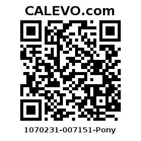 Calevo.com Preisschild 1070231-007151-Pony
