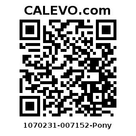 Calevo.com Preisschild 1070231-007152-Pony