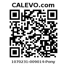 Calevo.com Preisschild 1070231-009014-Pony