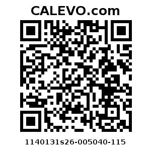 Calevo.com Preisschild 1140131s26-005040-115