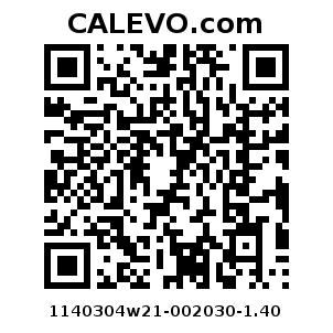 Calevo.com Preisschild 1140304w21-002030-1.40