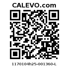 Calevo.com Preisschild 1170104h25-001360-L