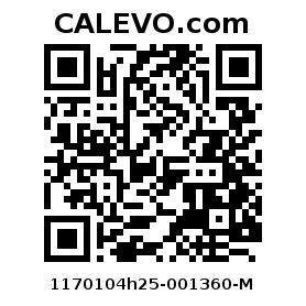 Calevo.com Preisschild 1170104h25-001360-M