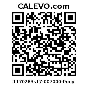 Calevo.com Preisschild 1170283s17-007000-Pony