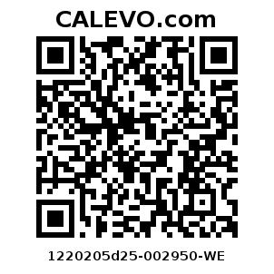 Calevo.com Preisschild 1220205d25-002950-WE