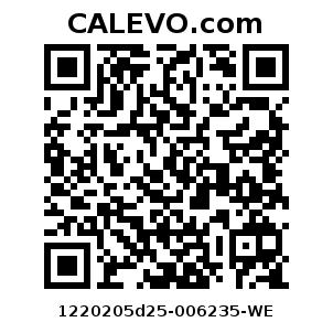Calevo.com Preisschild 1220205d25-006235-WE