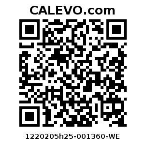 Calevo.com Preisschild 1220205h25-001360-WE