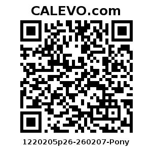 Calevo.com Preisschild 1220205p26-260207-Pony