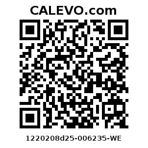 Calevo.com Preisschild 1220208d25-006235-WE