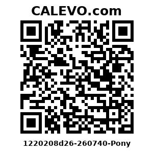 Calevo.com Preisschild 1220208d26-260740-Pony