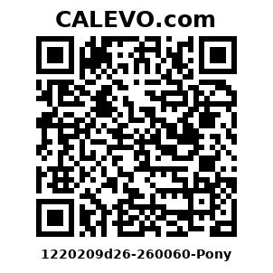 Calevo.com Preisschild 1220209d26-260060-Pony