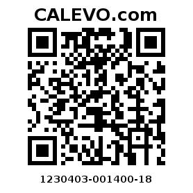 Calevo.com Preisschild 1230403-001400-18