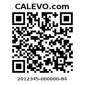 Calevo.com pricetag 2012345-000000-84