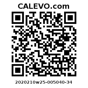 Calevo.com Preisschild 2020210w25-005040-34