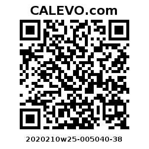 Calevo.com Preisschild 2020210w25-005040-38