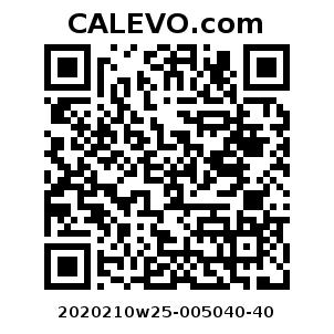 Calevo.com Preisschild 2020210w25-005040-40