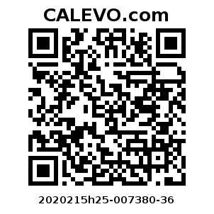 Calevo.com Preisschild 2020215h25-007380-36