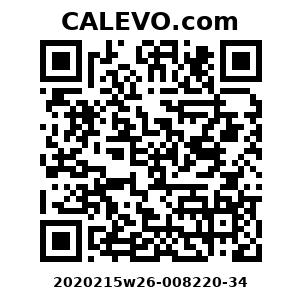 Calevo.com Preisschild 2020215w26-008220-34