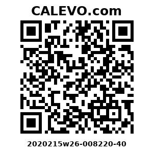 Calevo.com Preisschild 2020215w26-008220-40