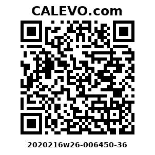 Calevo.com Preisschild 2020216w26-006450-36