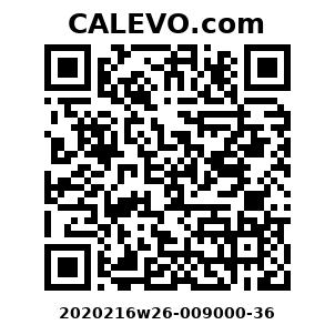 Calevo.com Preisschild 2020216w26-009000-36