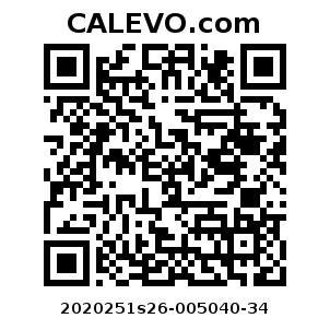 Calevo.com Preisschild 2020251s26-005040-34