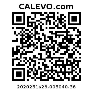 Calevo.com Preisschild 2020251s26-005040-36
