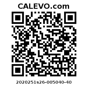 Calevo.com Preisschild 2020251s26-005040-40