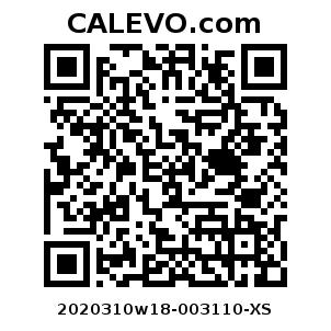 Calevo.com pricetag 2020310w18-003110-XS