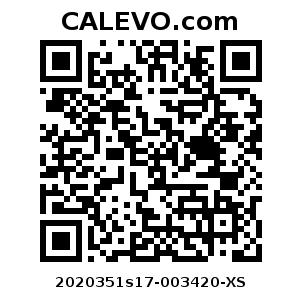 Calevo.com pricetag 2020351s17-003420-XS