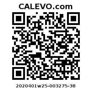 Calevo.com Preisschild 2020401w25-003275-38