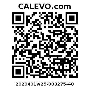 Calevo.com Preisschild 2020401w25-003275-40