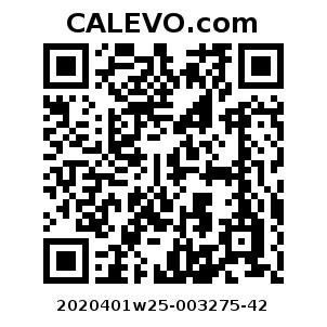 Calevo.com Preisschild 2020401w25-003275-42