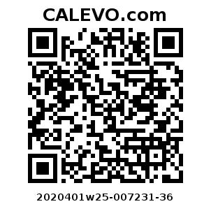 Calevo.com Preisschild 2020401w25-007231-36