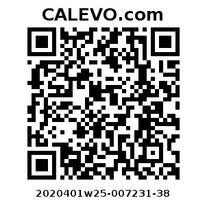 Calevo.com Preisschild 2020401w25-007231-38