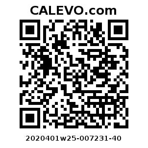 Calevo.com Preisschild 2020401w25-007231-40
