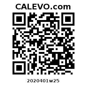 Calevo.com Preisschild 2020401w25